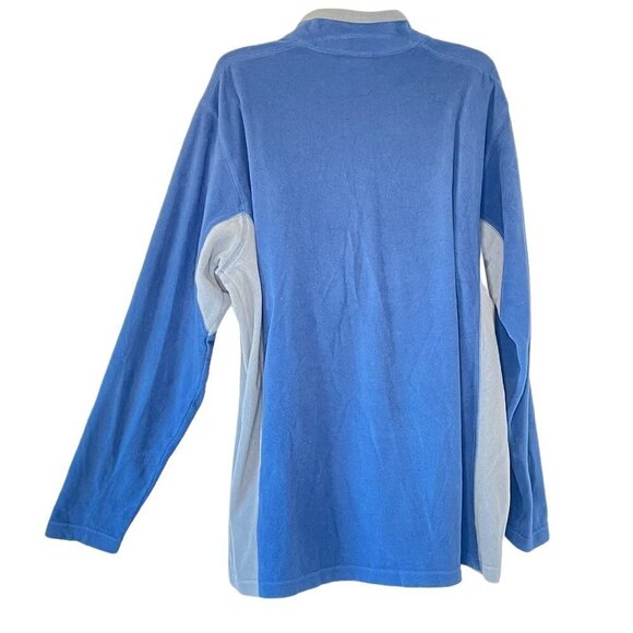 Columbia Women's Quarter Zip Microfleece 2-Tone Blue Pullover XL - Picture 6 of 8